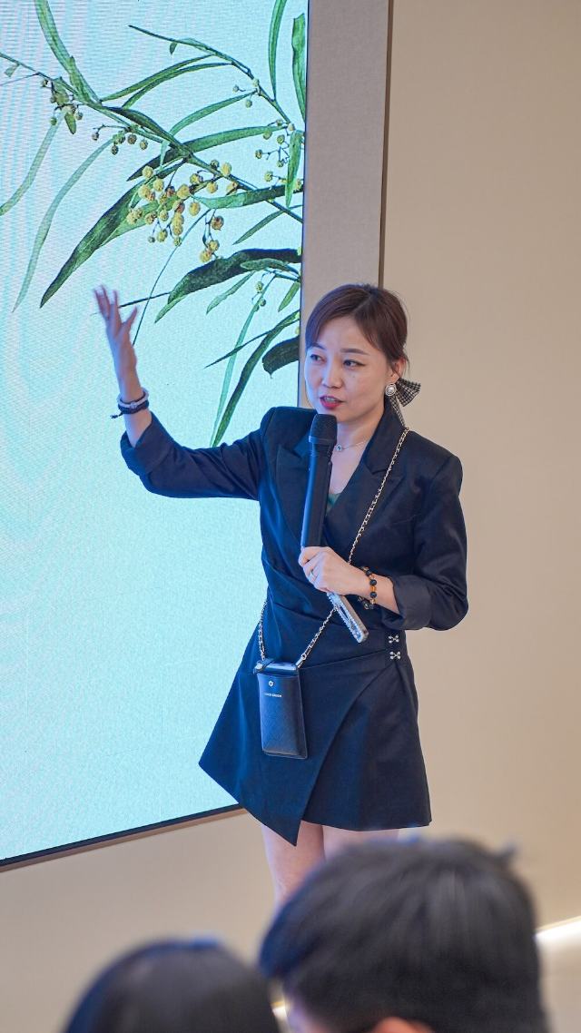 Design director speaking at a masterclass